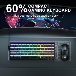 AULA HERO68 HE Magnetic Switch Mechanikus Gamer Billentyűzet - Fekete