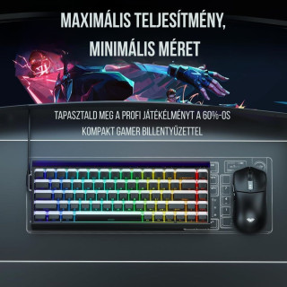 AULA HERO68 HE Magnetic Switch Mechanikus Gamer Billentyűzet - Fekete