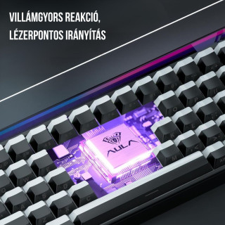AULA HERO68 HE Magnetic Switch Mechanikus Gamer Billentyűzet - Fekete