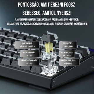 AULA HERO68 HE Magnetic Switch Mechanikus Gamer Billentyűzet - Fekete