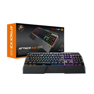 COUGAR ATTACK X3 RGB MX Brown Mechanikus Gamer Billentyűzet - Magyar Kiosztás!