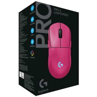 LOGITECH G PRO 2 LIGHTSPEED Vezeték Nélküli Gamer Egér - Pink