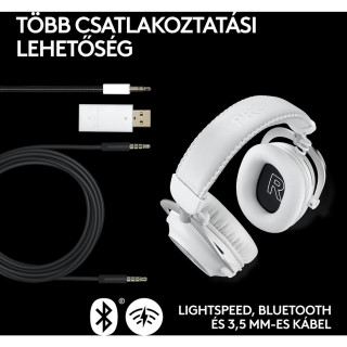 LOGITECH G PRO X2 LIGHTSPEED Vezeték Nélküli Gamer Headset - Fehér