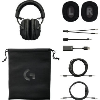 LOGITECH G PRO X Gamer Headset + Állvány - Fekete