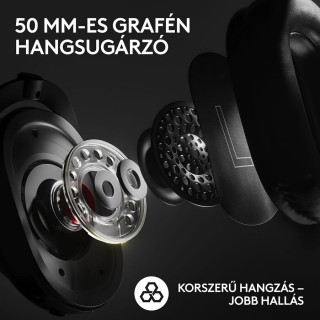LOGITECH G PRO X2 LIGHTSPEED Vezeték Nélküli Gamer Headset - Fekete
