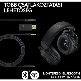 LOGITECH G PRO X2 LIGHTSPEED Vezeték Nélküli Gamer Headset - Fekete