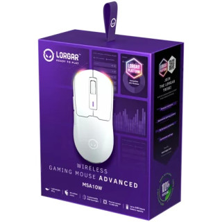 LORGAR MSA10W Vezeték Nélküli Gamer Egér - Fehér