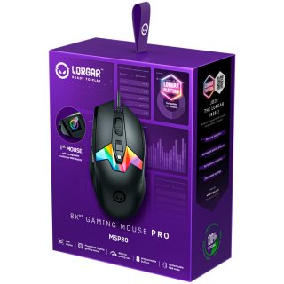 LORGAR MSP80 Gamer Egér - Fekete