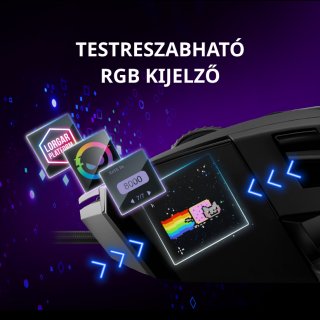 LORGAR MSP80 Gamer Egér - Fekete