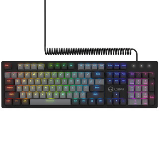 LORGAR Azar 514 Mechanikus Gamer Billentyűzet - Fekete (Angol Kiosztás!)