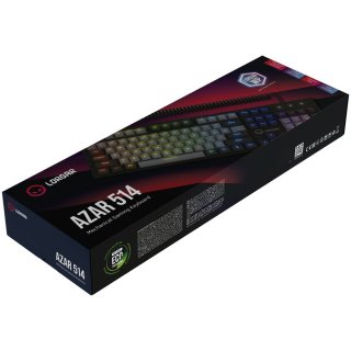 LORGAR Azar 514 Mechanikus Gamer Billentyűzet - Fekete (Angol Kiosztás!)