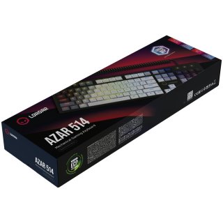 LORGAR Azar 514 Mechanikus Gamer Billentyűzet - Fehér (Angol Kiosztás!)