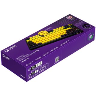 LORGAR KBP7075W Vezeték Nélküli Mechanikus Gamer Billentyűzet - Fekete/Sárga (Angol Kiosztás)