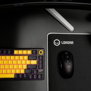LORGAR KBP7075W Vezeték Nélküli Mechanikus Gamer Billentyűzet - Fekete/Sárga (Angol Kiosztás)