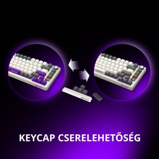 LORGAR KBP7075W vezeték nélküli mechanikus gamer billentyűzet - Fekete/Sárga (angol kiosztás)