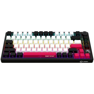 LORGAR KBP7075W Vezeték Nélküli Mechanikus Gamer Billentyűzet - Fekete/Piros (Angol Kiosztás)