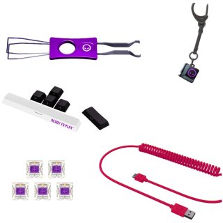 LORGAR KBP7075W Vezeték Nélküli Mechanikus Gamer Billentyűzet - Fekete/Piros (Angol Kiosztás)
