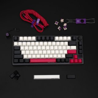 LORGAR KBP7075W Vezeték Nélküli Mechanikus Gamer Billentyűzet - Fekete/Piros (Angol Kiosztás)