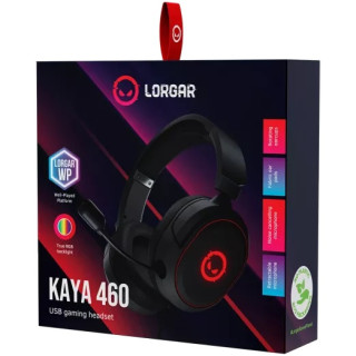 LORGAR Kaya 460 Gamer Headset - Fekete
