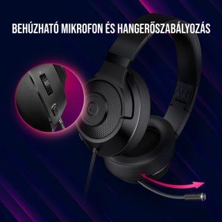 LORGAR Noah 101 3,5 mm-es Gamer Headset - Fekete