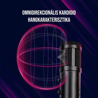 LORGAR Soner 313 Gamer Mikrofon - Fekete