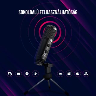 LORGAR Soner 313 Gamer Mikrofon - Fekete
