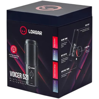 LORGAR Voicer 521 Gamer Mikrofon - Fekete