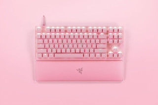 Razer Huntsman V2 TKL Gamer Billentyűzet - Pink (Angol Kiosztás)
