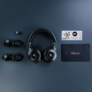 Razer Kraken V4 - Vezeték Nélküli Gamer Headset - Fekete