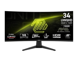 MSI MAG 346CQ - Ultra Wide QHD Ívelt Gamer Monitor 180Hz - 34"