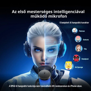 MAONO DM40 Pro USB Vezeték Nélküli Streamer/Gamer Mikrofon RGB