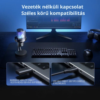 MAONO DM40 Pro USB Vezeték Nélküli Streamer/Gamer Mikrofon RGB