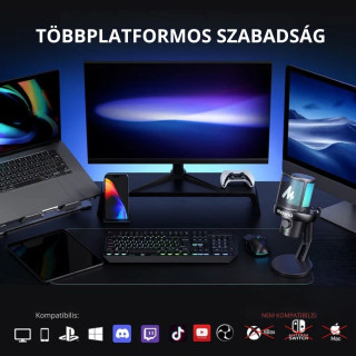 MAONO DM40 Pro USB Vezeték Nélküli Streamer/Gamer Mikrofon RGB