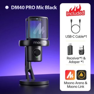 MAONO DM40 Pro S USB Vezeték Nélküli Streamer/Gamer Mikrofon Kit RGB