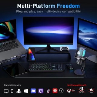 MAONO DM40 Pro S USB Vezeték Nélküli Streamer/Gamer Mikrofon Kit RGB