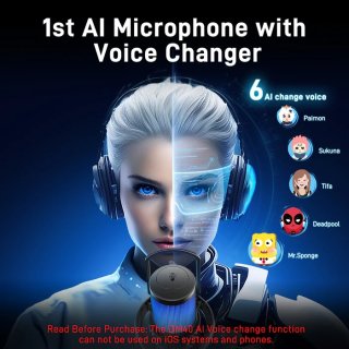 MAONO DM40 Pro S USB Vezeték Nélküli Streamer/Gamer Mikrofon Kit RGB