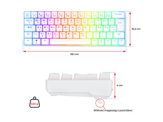 Spirit of Gamer XPERT K200 - Vezeték Nélküli Mechanikus Gamer Billentyűzet - Magyar Kiosztás!