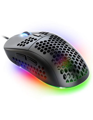 Spirit of Gamer S-PM4 RGB Gamer Egér - Fekete