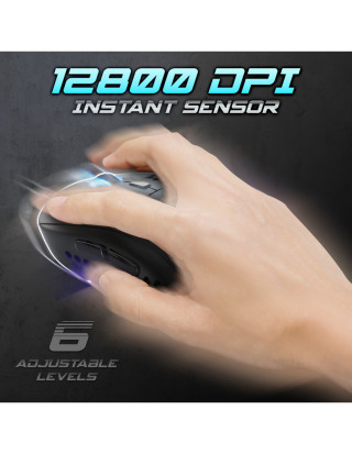 Spirit of Gamer S-PM4 RGB Gamer Egér - Fekete