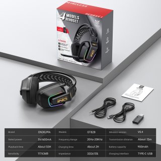 Onikuma GT828 4-Mode Vezeték Nélküli Gamer Headset