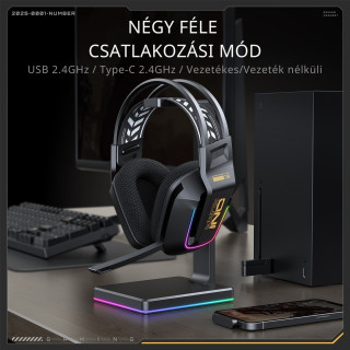 Onikuma GT828 4-Mode Vezeték Nélküli Gamer Headset