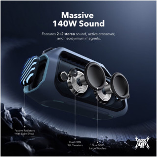 Anker Soundcore Boom 2 Plus - Hordozható Bluetooth Hangszóró - Kék