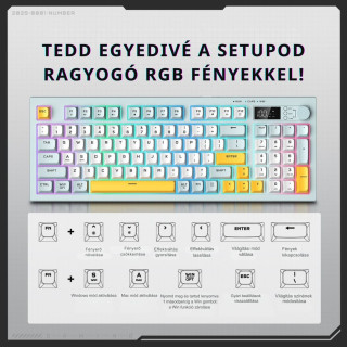 Onikuma G80 Tri-Mode Vezeték Nélküli Gamer Billentyűzet