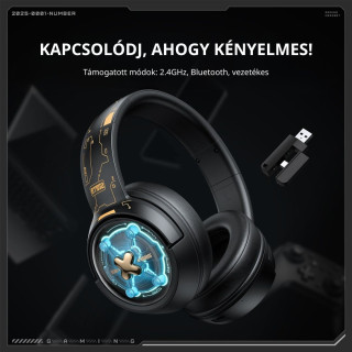 Onikuma GT802 Tri-Mode Vezeték Nélküli Gamer Headset