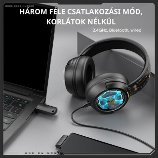Onikuma GT802 Tri-Mode Vezeték Nélküli Gamer Headset
