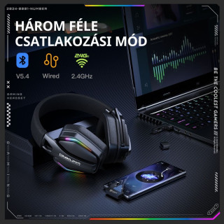 Onikuma GT826 Tri-Mode Vezeték Nélküli Gamer Headset