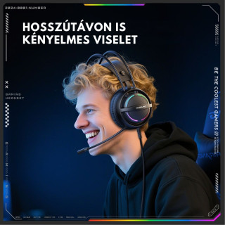 Onikuma X88 Vezetékes Gamer Fejhallgató RGB világítással - Fekete