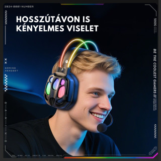 Onikuma X89 Vezetékes Gamer Fejhallgató RGB világítással