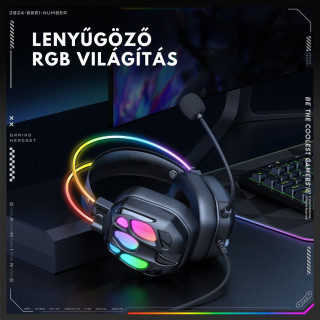 Onikuma X89 Vezetékes Gamer Fejhallgató RGB világítással