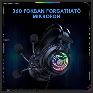 Onikuma X80 Vezetékes Gamer Fejhallgató RGB világítással